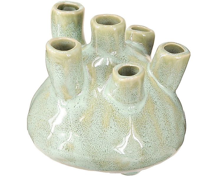 Viana Übertopf Maritime Deko Vase Korallen Hellgrün Keramik Trockenblumen günstig online kaufen