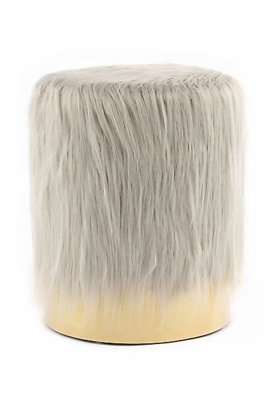 Kayoom Hocker "Polly 525, dekorativer Fellhocker, fransiger Look, weiches K günstig online kaufen
