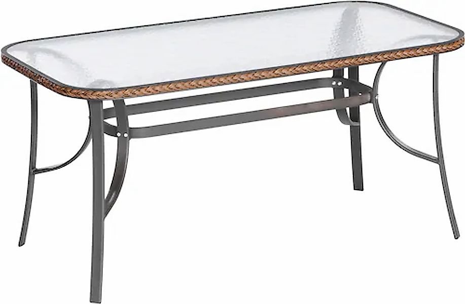 MERXX Gartentisch »»Roma««, (1 St.), Aluminiumgestell mit Sicherheitsglas, günstig online kaufen