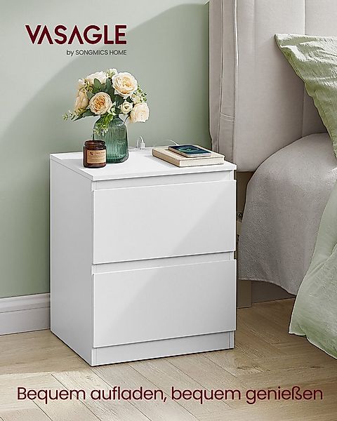 VASAGLE Nachttisch (1-St), Nachttisch mit Steckdosenleiste, Beistelltisch, günstig online kaufen