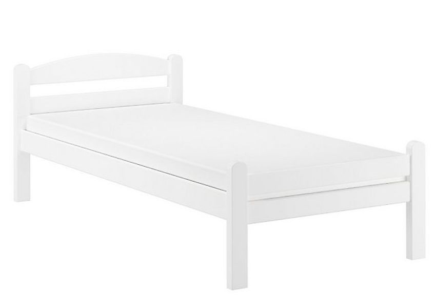 ERST-HOLZ Bett Einzelbett Gästebett massiv Buche weiß 90x200, Buchewaschwei günstig online kaufen