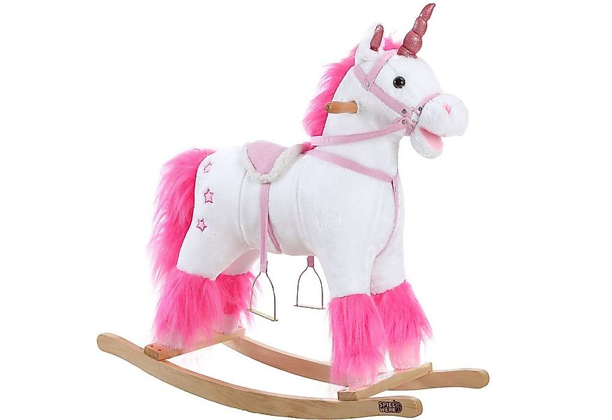 Deuba Schaukeltier Einhorn mit Sattel, Schaukeleinhorn Schaukeltier Schauke günstig online kaufen