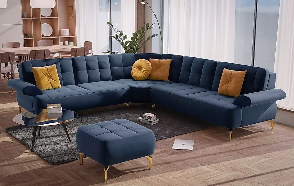 sit&more Ecksofa "Orient 1 L-Form", inkl. 4 Zierkissen mit Strass-Stein, go günstig online kaufen