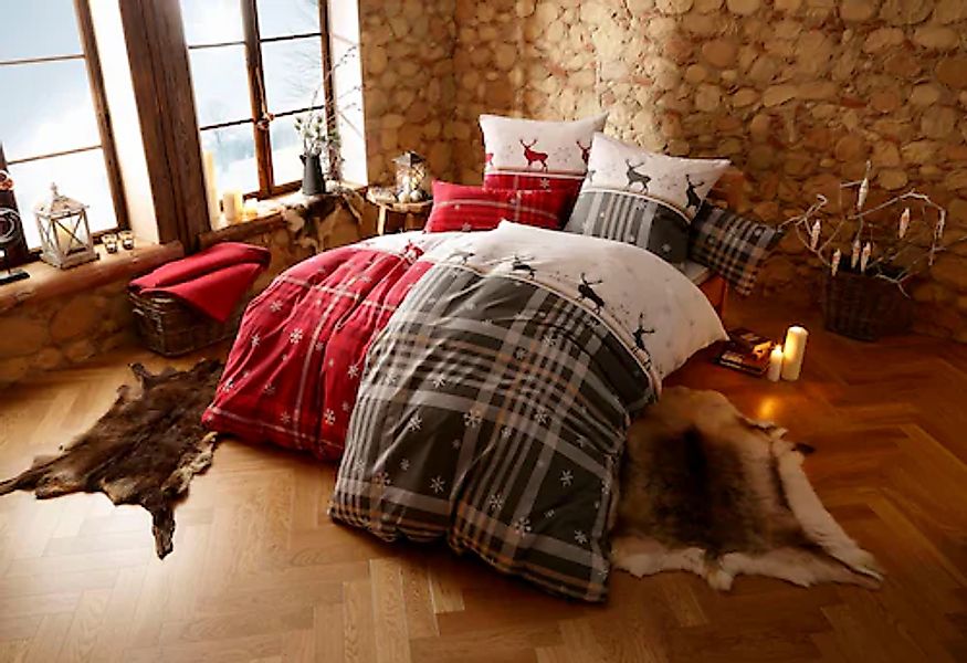my home Bettwäsche »Wenda«, in Qualitäten PolyCotton (kühlend) + Biber (wär günstig online kaufen