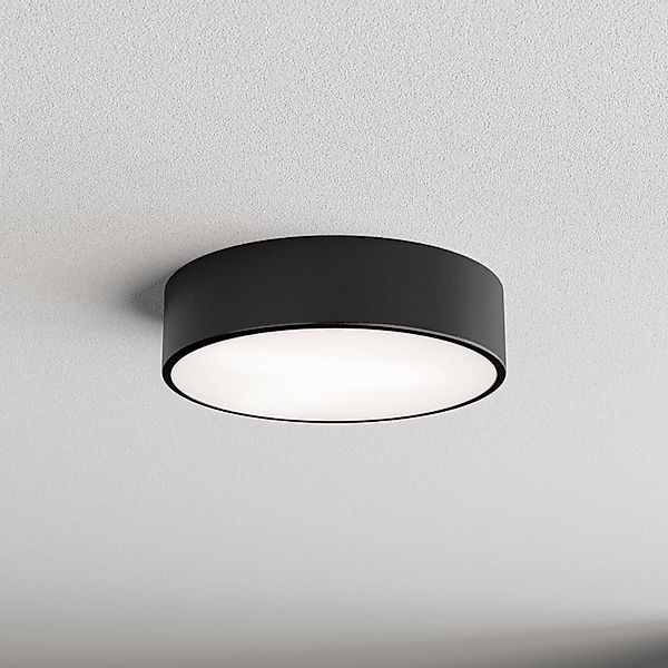 Deckenlampe Cleo 300, schwarz, Sensor, IP54, Ø 30 cm, Metall günstig online kaufen