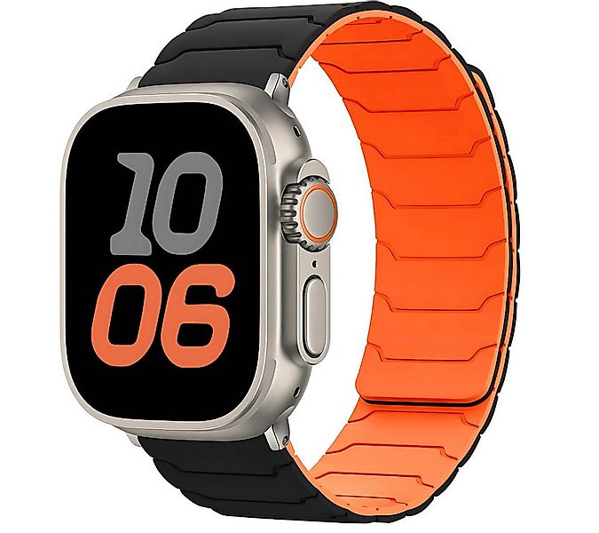 SmartUP Smartwatch-Armband für Apple Watch 11 10 9 8 7 6 5 4 3 SE Ultra Sil günstig online kaufen