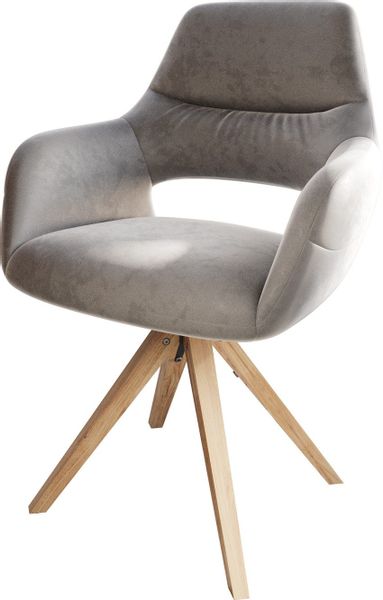 DELIFE Polsterstuhl Yago-Flex, mit Armlehnen Holzgestell günstig online kaufen