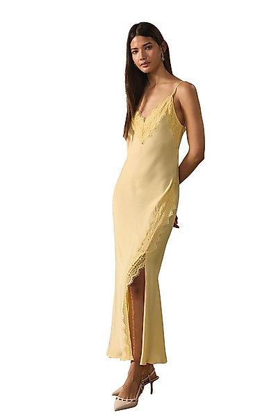 Next Midikleid Satin-Midikleid mit schmalen Trägern und Spitze (1-tlg) günstig online kaufen