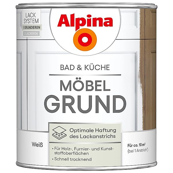 Alpina Möbel-Grund Bad & Küche Weiß 750 ml günstig online kaufen