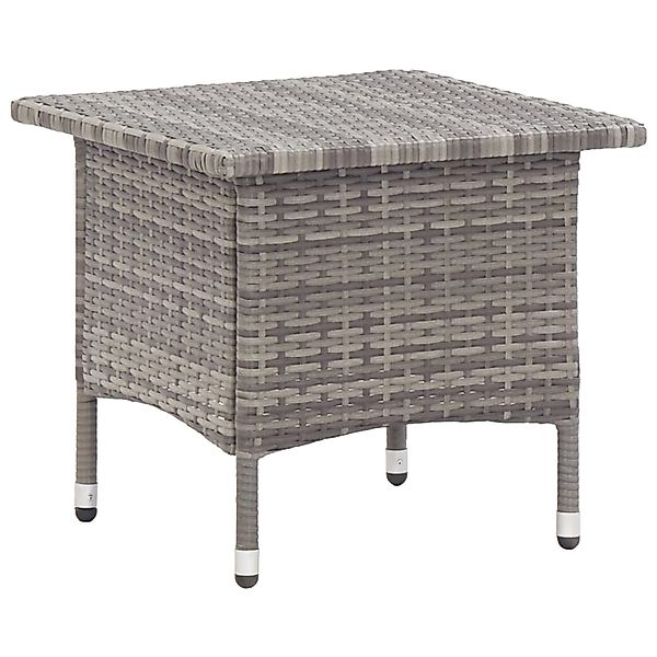 vidaXL Beistelltisch Grau 50x50x47 cm Poly Rattan 46252 günstig online kaufen