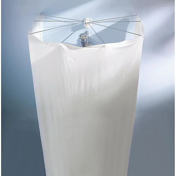 Kleine Wolke Duschvorhangkabine Spider inkl. Duschvorhang Weiß 200 cm x 170 günstig online kaufen