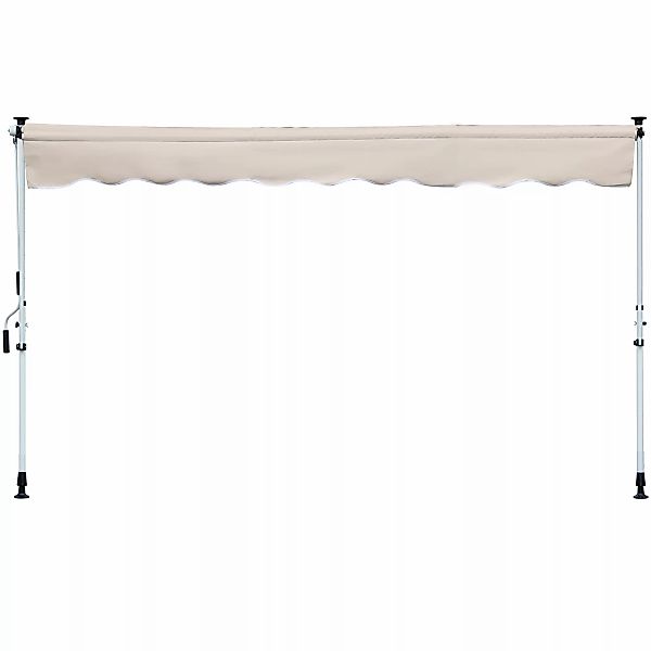 Outsunny Manueller ausziehbarer Markisenstore 4 x 1,2 m Sonnensegel ohne Bo günstig online kaufen