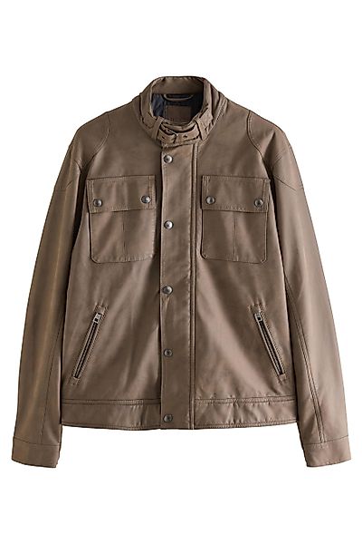 Next Lederjacke Bikerjacke aus Nubukleder mit günstig online kaufen