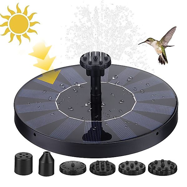 BlingBin Springbrunnenpumpe Solar Springbrunnen 1.5W solarbrunnen günstig online kaufen