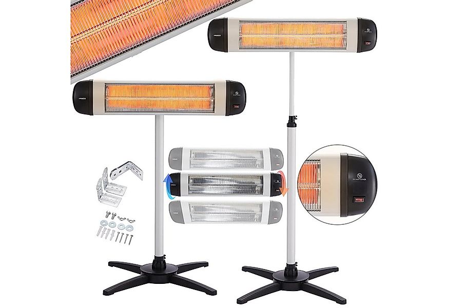 Arebos Heizstrahler Infrarot Heizstrahler 2500 W, mit Kreuzstativ günstig online kaufen