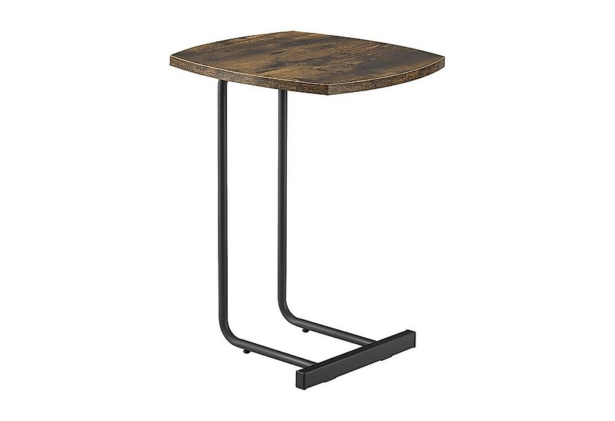 en.casa Beistelltisch, »Kjellerup« Abstelltisch Metallgestell Dunkler Holzt günstig online kaufen
