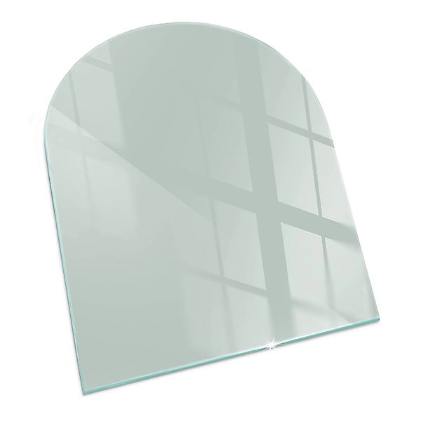 Tulup Glasplatte für Kamin Grün Glasplatte unter Kamin Halbkreis 80x70 cm G günstig online kaufen
