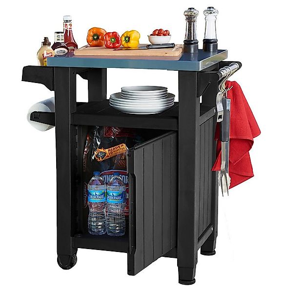 Keter Grillablagetisch Keter Grilltisch UNITY Anthrazit, 150L, mit Edelstah günstig online kaufen