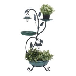 Garden Pleasure Pflanzständer mit Solar-Beleuchtung 78 cm x 45 cm x 31 cm G günstig online kaufen