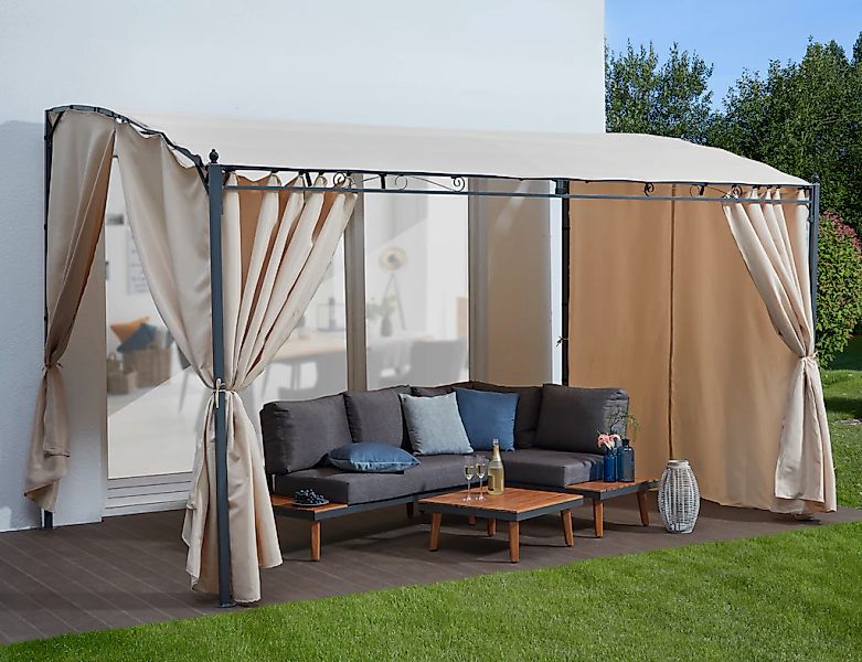 KONIFERA Anbaupavillon Burano, mit 3 Seitenteilen, günstig online kaufen