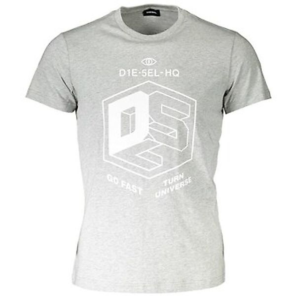 Diesel T-Shirt Herren T-Shirt Grau Kurzarm mit Rundhalsausschnitt günstig online kaufen