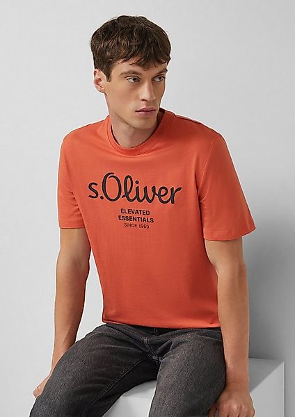 s.Oliver Kurzarmshirt T-Shirt Baumwoll-T-Shirt mit Logo-Print günstig online kaufen