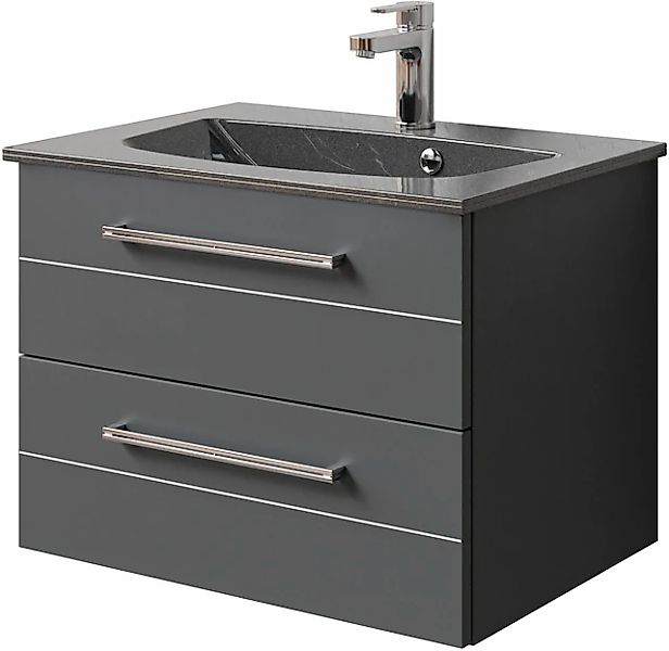 Saphir Waschtisch »Serie 6025 Mineralmarmor-Waschtisch mit Unterschrank, 67 günstig online kaufen