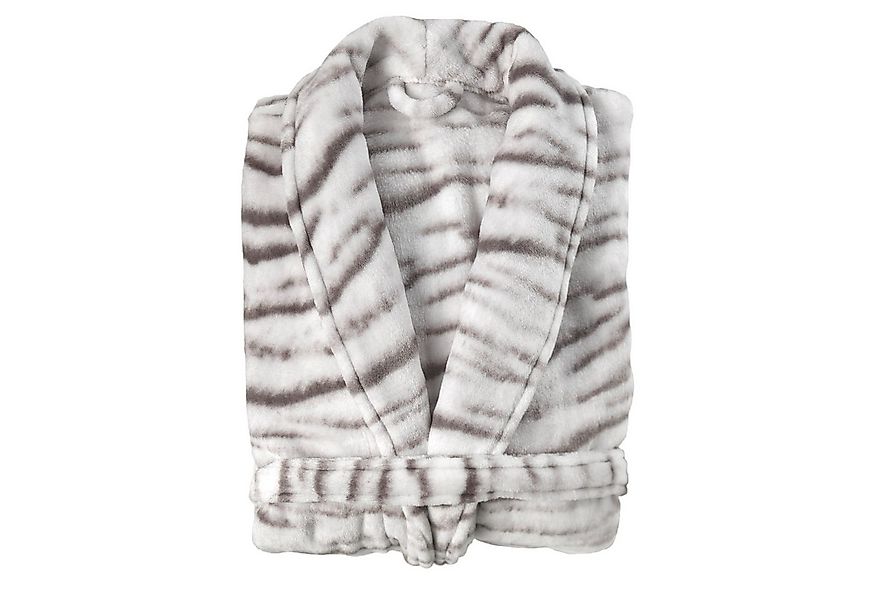 ZO HOME Bademantel Siberian White Tijger Bademantel Lang XL Grey Bademantel günstig online kaufen
