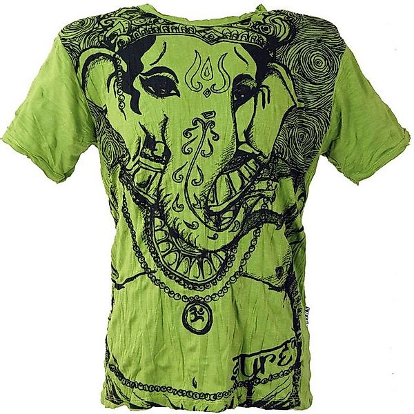 Guru-Shop T-Shirt Sure Herren T-Shirt Ganesh - lemon Goa Style, Festival, a günstig online kaufen