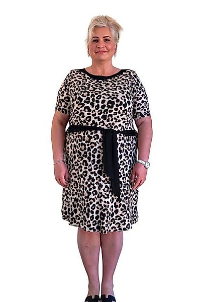 Ringella Sommerkleid mit Animal-Print und Bindegürtel Allover-Animalprint günstig online kaufen