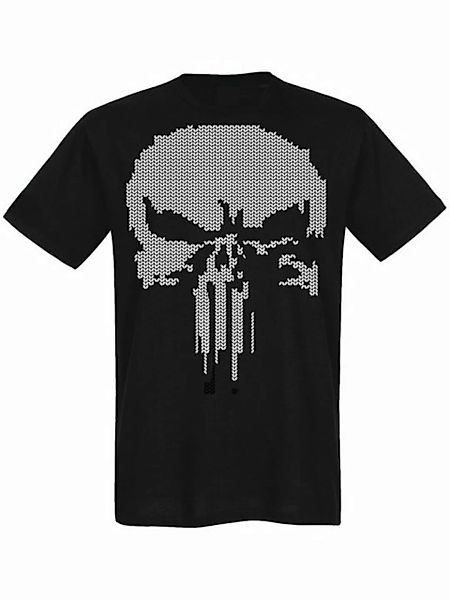 The Punisher Fake Knit Herren T-Shirt schwarz günstig online kaufen