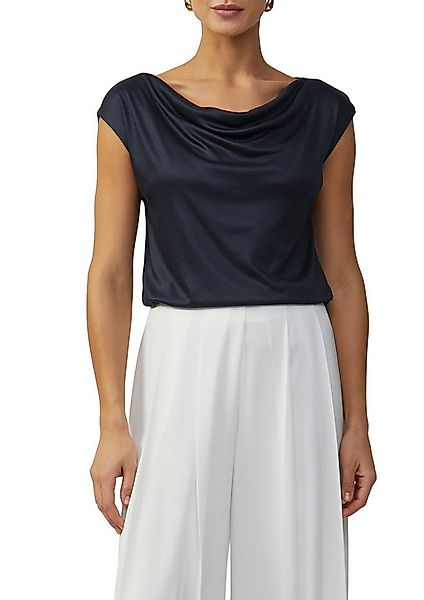 s.Oliver BLACK LABEL T-Shirt mit Wasserfall-Ausschnitt günstig online kaufen