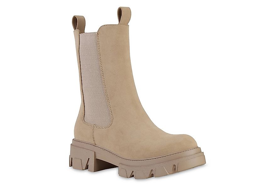 VAN HILL 841348 Plateaustiefelette Damen Plateau Boots Stiefeletten Profil- günstig online kaufen