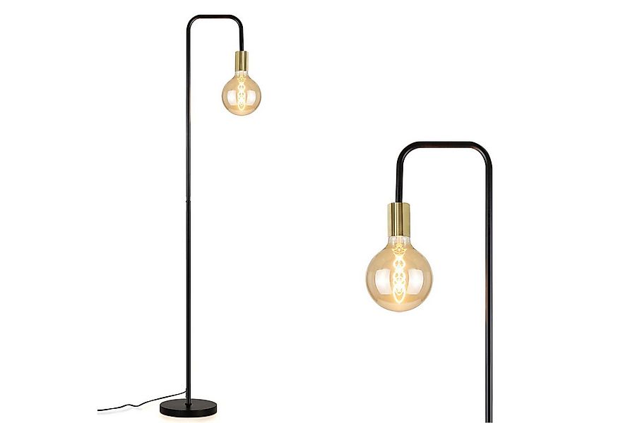 ZMH Stehlampe Schwarz Retro Industrial Lampe Vintage mit Fußschalter E27, o günstig online kaufen