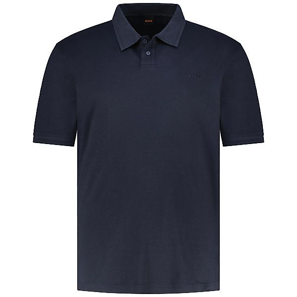 BOSS Poloshirt aus Baumwoll-Jersey Farbe dunkelblau Größe: 5XL günstig online kaufen
