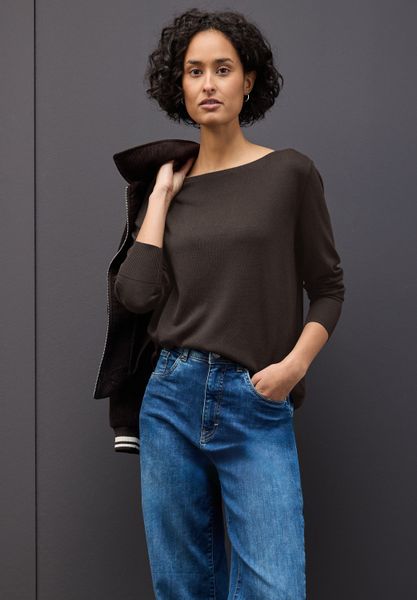 STREET ONE Strickpullover mit U-Boot-Ausschnitt günstig online kaufen