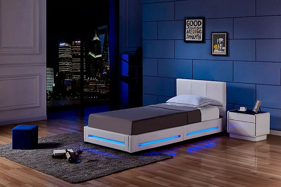 HOME DELUXE Bett LED Bett ASTEROID (inkl. Lattenrost, 2-tlg., inkl. Lattenr günstig online kaufen