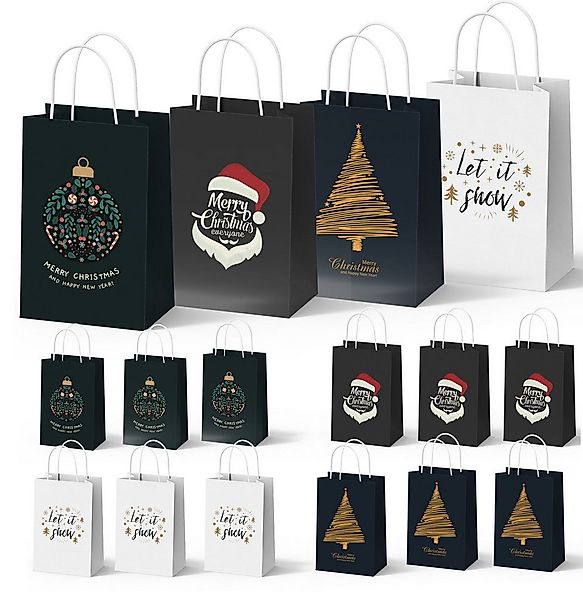 MerryXmas Aufbewahrungsbox 12 XXL-Geschenktaschen für Weihnachten: Große We günstig online kaufen