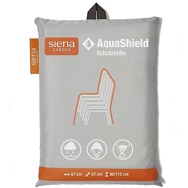 Siena Garden Schutzhülle Stapelstuhl AquaShield Hellgrau 67 x 67 x 80 - 110 günstig online kaufen
