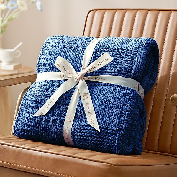 Amélie Home Tagesdecke Karierte Chenille Decke, günstig online kaufen