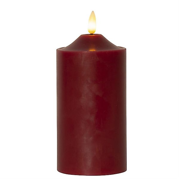MARELIDA LED-Kerze Stumpenkerze Echtwachs 3D Flamme günstig online kaufen