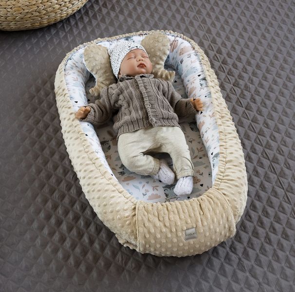 Loolay Baby-Reisebett HASE Beige Weiß/ MINKY günstig online kaufen