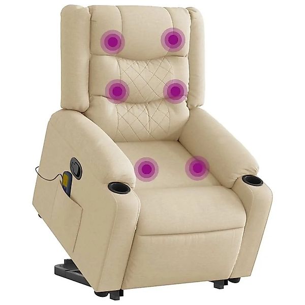 vidaXL Massagesessel mit Aufstehhilfe Creme Stoff 3310273 günstig online kaufen