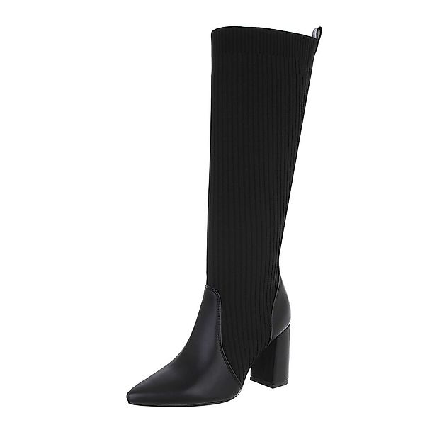 Ital-Design Damen Elegant High-Heel-Stiefel (87124692) Blockabsatz günstig online kaufen