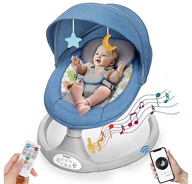 Insma Babywippe elektrische Babyschaukel bluetooth Musik, mit Schwung in 5 günstig online kaufen