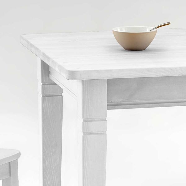 Kiefer Esstisch in Weiß Landhausstil günstig online kaufen