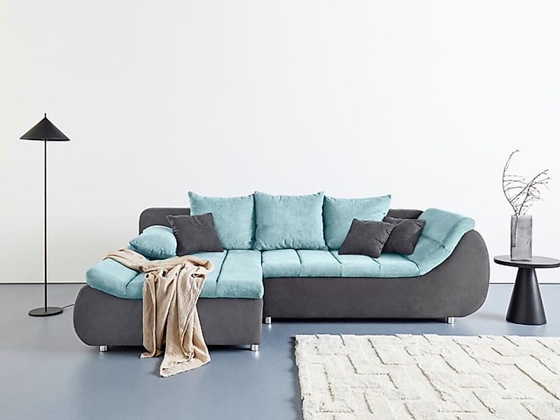 Home affaire Ecksofa »Imola, elegant und modern, aktuelle Steppung im Sitz, günstig online kaufen