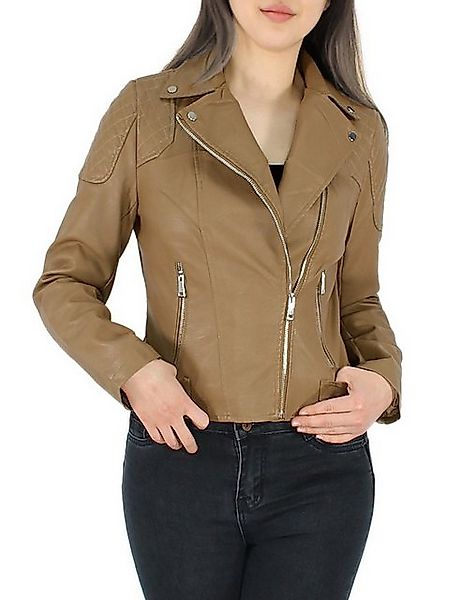 dy_mode Lederimitatjacke Kunstlederjacke Damen – Stylische Bikerjacke im ku günstig online kaufen