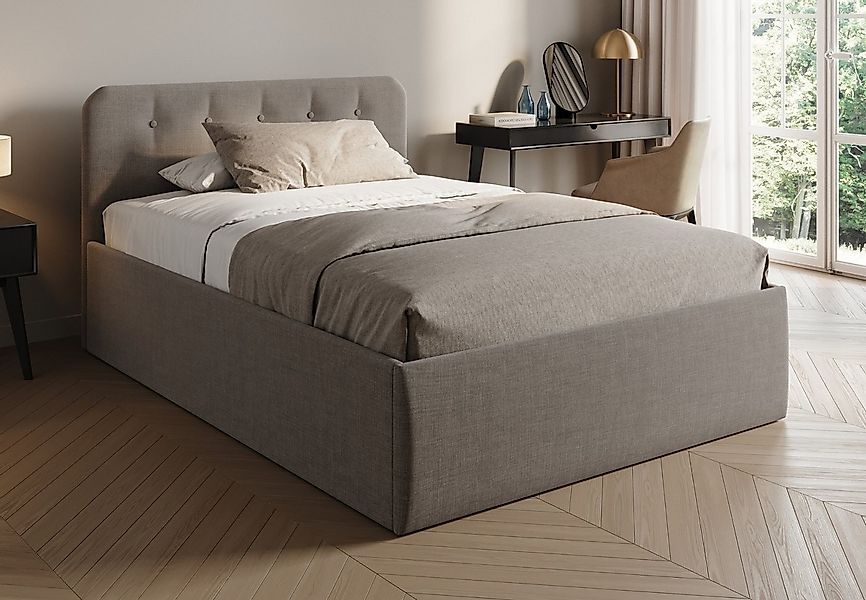 Home Collective Polsterbett Bett mit Stauraum, verstellbarem Lattenrost, vi günstig online kaufen