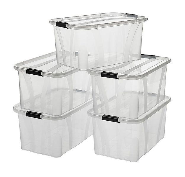 Logiplast Aufbewahrungsbox Premium Aufbewahrungsbox, 14 Liter (Spar-Set, 5 günstig online kaufen